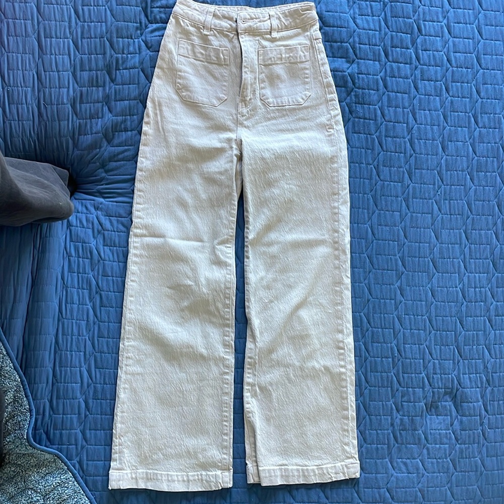 Rolla’s Cream High-rise Sailor Jean
